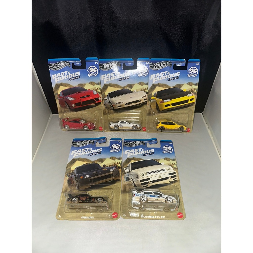 2026 Hot Wheels Silver Series ~ Fast & Furious ~ 25th Anniversary Race Off ~ Set
